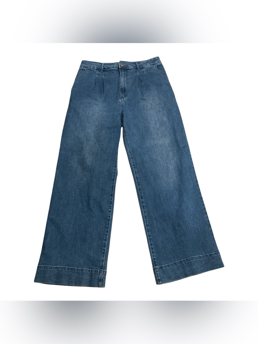 Bagatelle Collection New York Jeans Size 31 Wide Leg Pleated High Rise Denim
